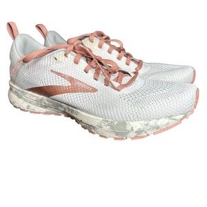 Brooks Women's White and Pink Athletic Shoes